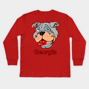 Bulldog Georgia Kids Long Sleeve T-Shirt